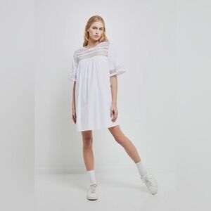 English Factory Lace Trim Shift Dress Size XS NWT
